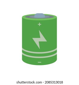 Green electric battery emoji vector illustration