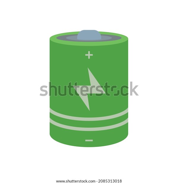 Green Electric Battery Emoji Vector Illustration เวกเตอร์สต็อก (ปลอด