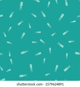 Green Electric cable icon isolated seamless pattern on green background.  Vector Illustration