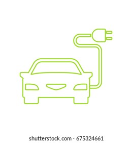 Green Electric Car Charging Point Icon Stock Vector (royalty Free 