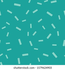 Green Electric extension cord icon isolated seamless pattern on green background. Power plug socket.  Vector Illustration
