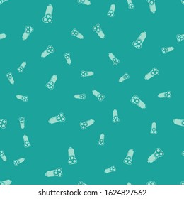 Green Electric razor blade for men icon isolated seamless pattern on green background. Electric shaver.  Vector Illustration