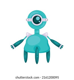 green electric robot future icon