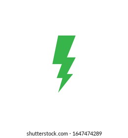  Logo y símbolos del icono del Vector eléctrico verde