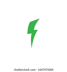  Green electric Vector lightning icon logo and symbols