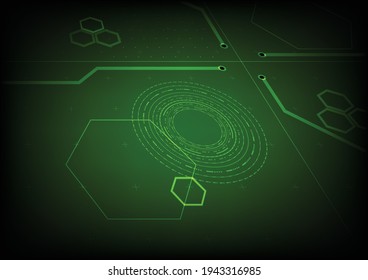 Green electrical circuit abstract background,internal conecting chips of digital devices