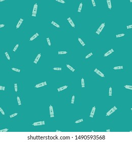 Green Electrical hair clipper or shaver icon isolated seamless pattern on green background. Barbershop symbol.  Vector Illustration