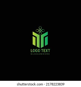 diseño del logotipo de la carta de tecnología electrónica verde