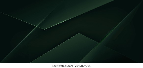 Vector de fondo de lujo de polígono elegante, abstracto verde EPS 10