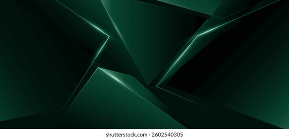 Green elegant, abstract polygon luxury background vector EPS 10