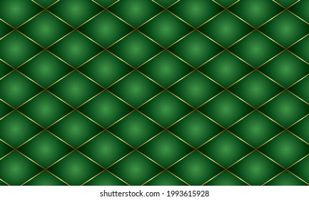 Green elegant background with golden stripes