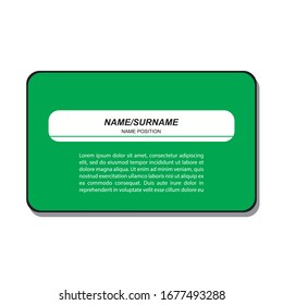 Green Elegant Business Card Template