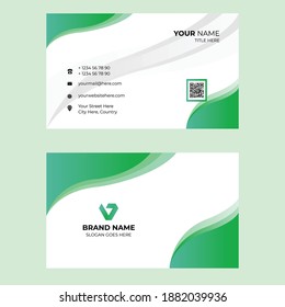 Green Elegant Corporate Business Card Template