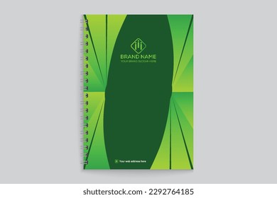 green elegant corporate notebook cover design