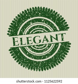 Green Elegant distress grunge style stamp