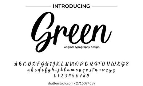 Green - Elegant Script Font for Smooth Handwritten Design and Creative Typography