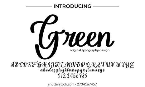 Green - Elegant Script Font for Smooth Handwritten Design and Creative Typography