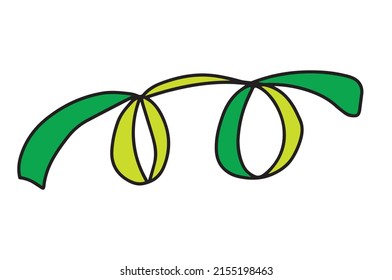 Green element decoration isolated on white background