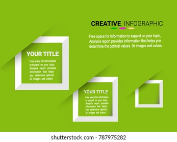 Green  elements for infographics on a white background. Presentation templates. Use in presentation, flyer and leaflet, corporate report, marketing, advertising, annual report, banner.