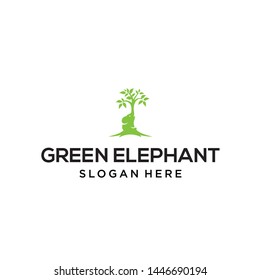 green elephant logo / tree elephant logo