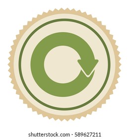 green emblem of cycle icon, vector illustraction design image