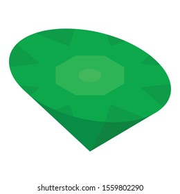 Green emerald stone icon. Isometric of green emerald stone vector icon for web design isolated on white background