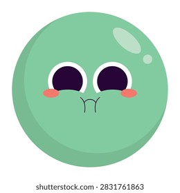 Green emoji character showing sick nauseous unwell facial expression
