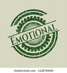 Green Emotional distress grunge stamp