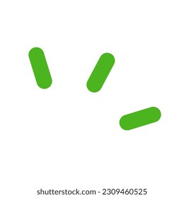 Green emphasis pop icon. Surprise and reaction. Vector.
