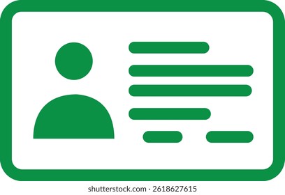 Green Employee ID Card Icon