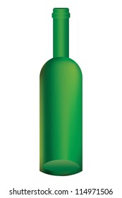 green empty bottle