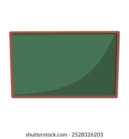 Modelo de quadro-negro vazio verde sobre fundo branco.