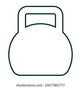 
Green empty dumbbell icon isolated on white background