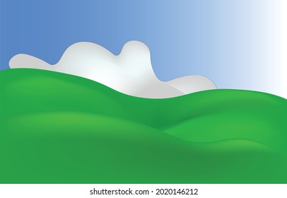 prados verdes interminables con una nube en el cielo