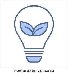 Green Energy Blue Icon Vector Illustration