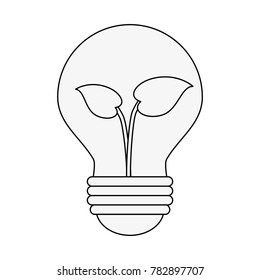 Green energy bulb symbol