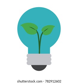 Green energy bulb symbol
