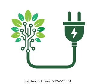 Grüne Energie-Leiterplatte mit blattförmigem Design und Netzstecker