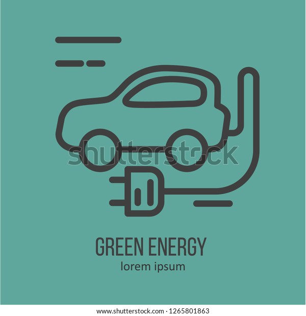 Green energy company\
logo. Vector illustration isolated on background. Conceptual\
illustration for energy