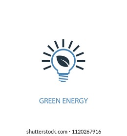 green energy concept 2 colored icon. Simple blue element illustration. green energy concept symbol design from green energy set. Can be used for web and mobile UI/UX
