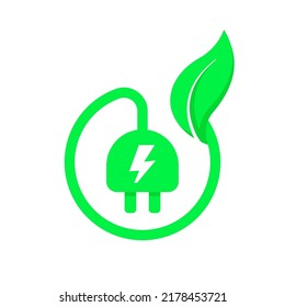 green energy concept illustration flat design icon. vector eps10
