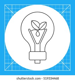 Green Energy Concept and Light Bulb Icon