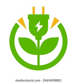 green energy concept symbol logo template