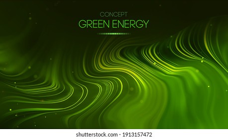 Green Energy Concept. Vector Green Technology Background. Futuristic Vector Illustration.