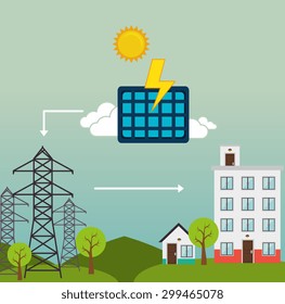 Green energy design, vector illustration eps 10.