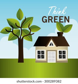 Green energy design, vector illustration eps 10.