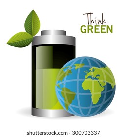 Green energy design, vector illustration eps 10.