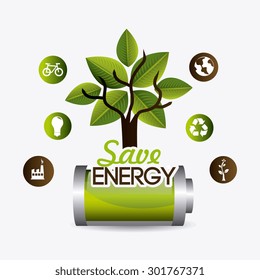 Green energy design, vector illustration eps 10.