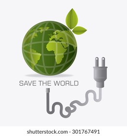 Green energy design, vector illustration eps 10.