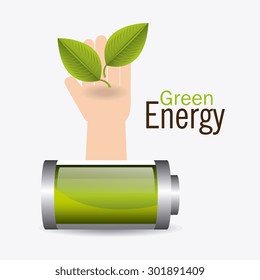 Green energy design, vector illustration eps 10.